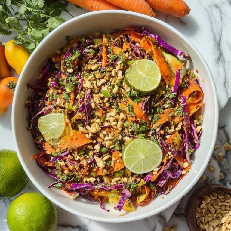 Thai-Inspired Crunchy Salad with Peanut Butter Ginger Sauce Recipe