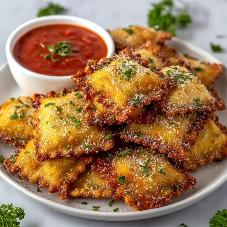 Crispy Air Fryer Ravioli with Parmesan and Italian Seasoning Recipe