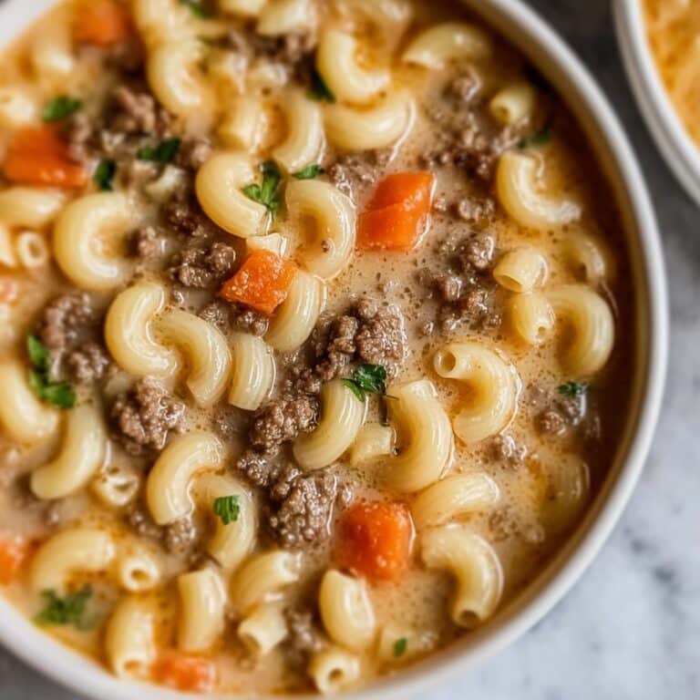 Cheeseburger Macaroni Soup: Creamy Comfort in One Pot Recipe