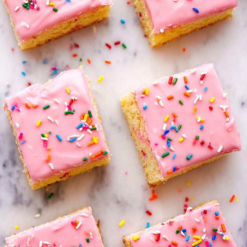 Rainbow Chip Cake Mix Blondies with White Chocolate Chips and Colorful Frosting Recipe - Recipe Image