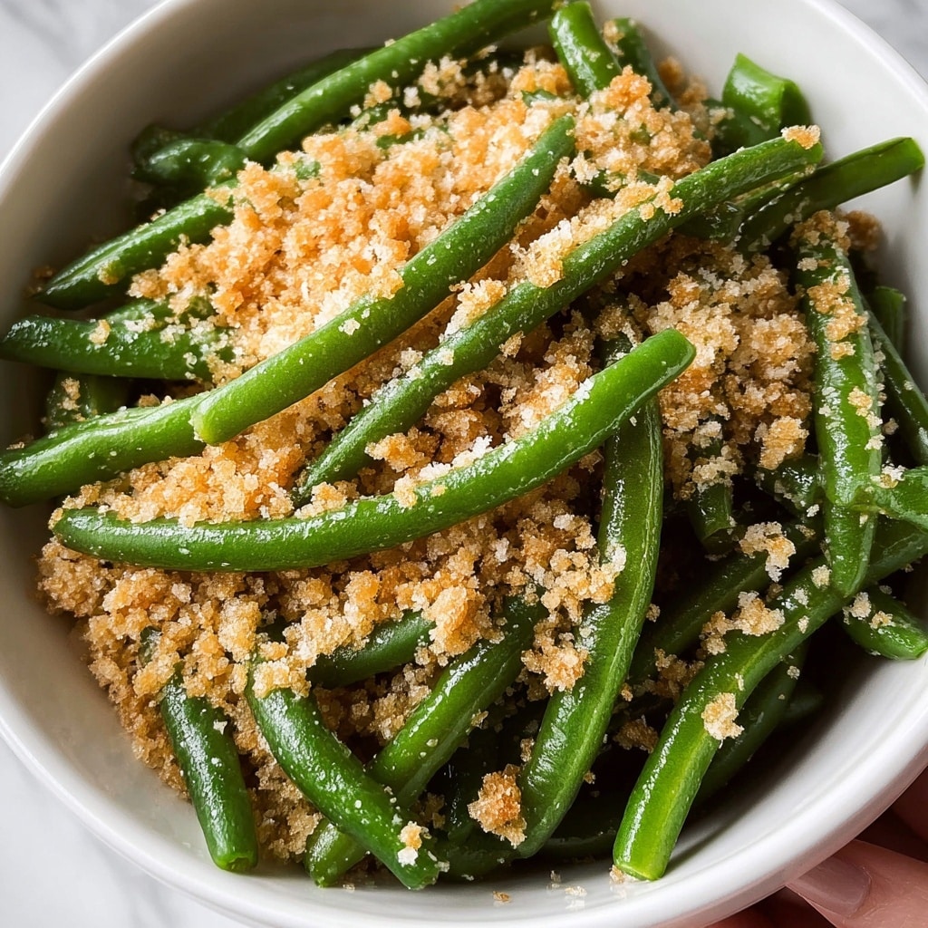 Italian Green Beans with Garlic, Parmesan, and Toasted Breadcrumbs Recipe