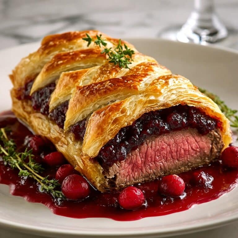 Spiced Cranberry Beef Wellington Recipe