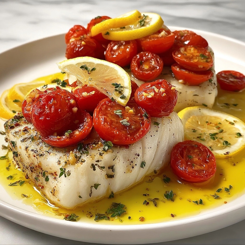 Zesty Baked Cod with Tomatoes Recipe - Recipe Image