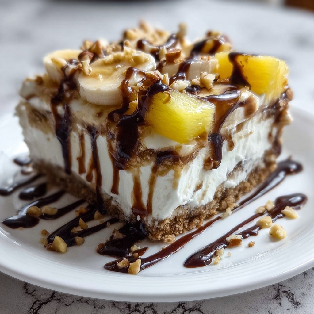 Delightful No Bake Banana Split Cheesecake Recipe
