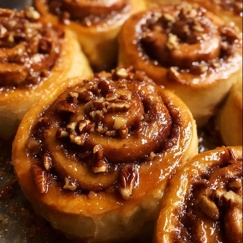 Caramel Pecan Sticky Buns with Maple Drizzle Recipe
