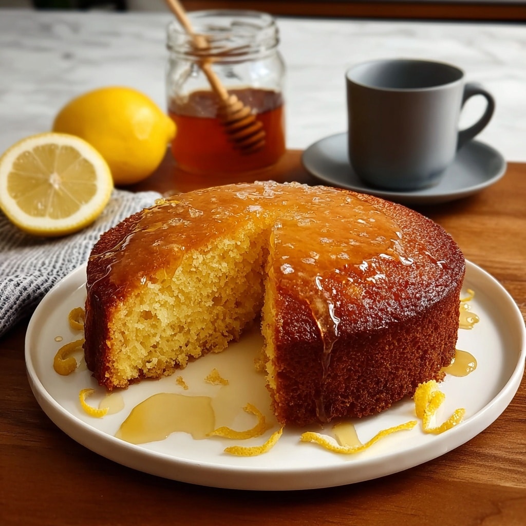 Lemon and Yogurt Semolina Cake with Honey Syrup Recipe - Recipe Image