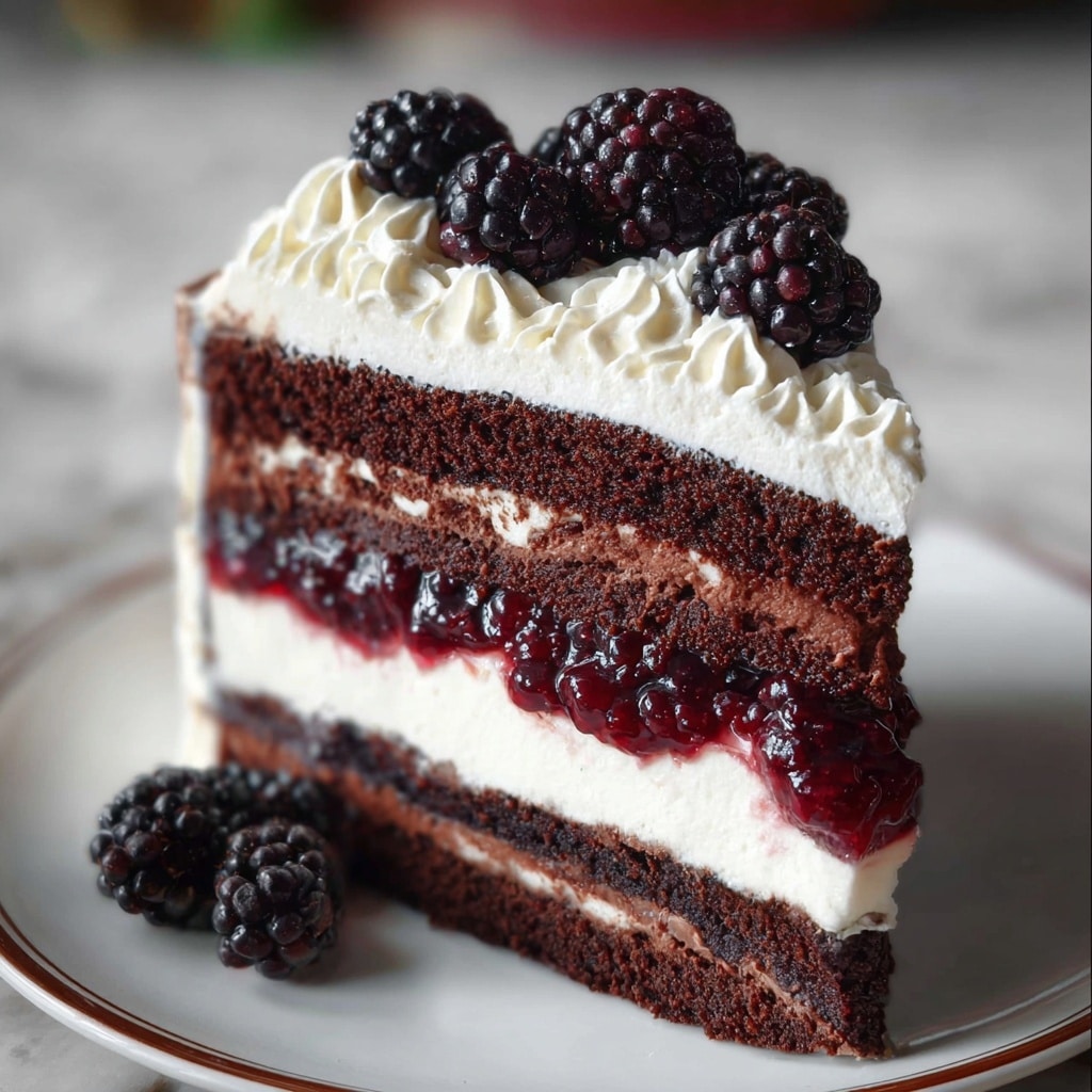 Chocolate Blackberry Gothic Halloween Cake Recipe - Recipe Image