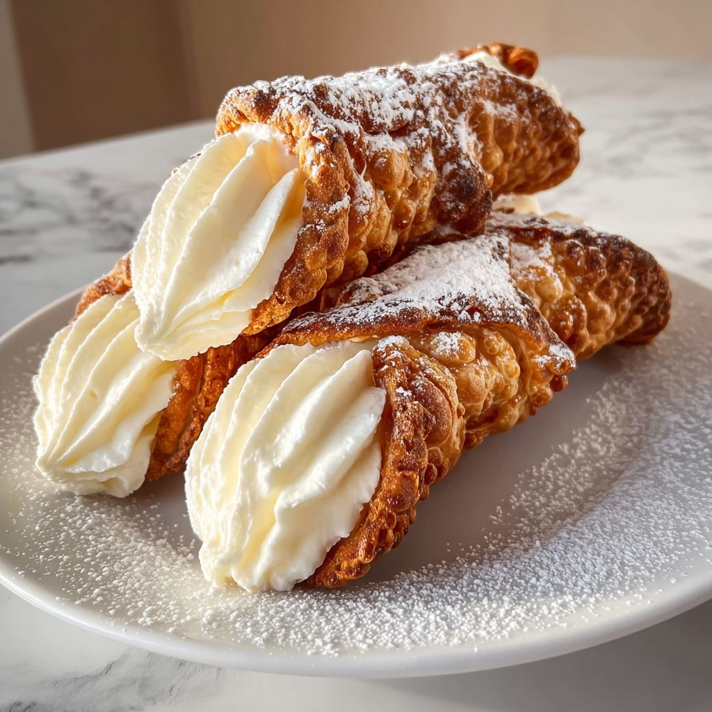 Italian Cream Stuffed Cannoncini: 7 Delightful Bites of Joy Recipe - Recipe Image