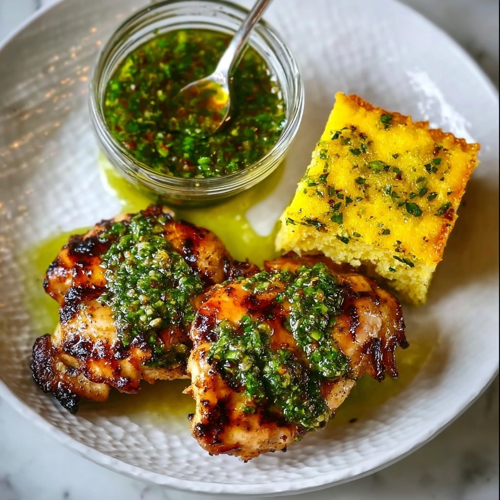Grilled Chicken Thighs with Chimichurri Recipe - Recipe Image