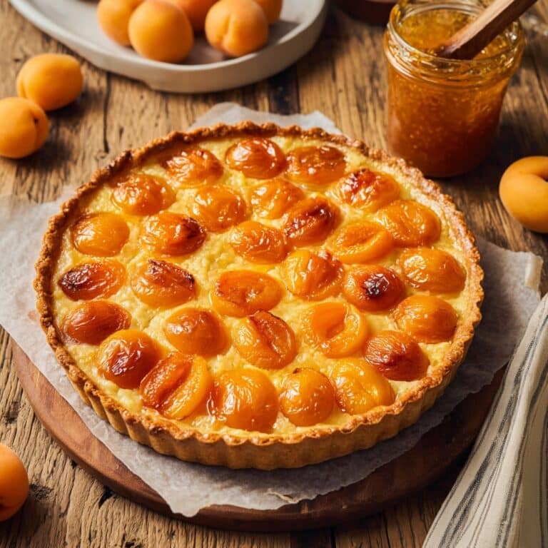Vegan Apricot Tart with Frangipane and Golden Glaze Recipe