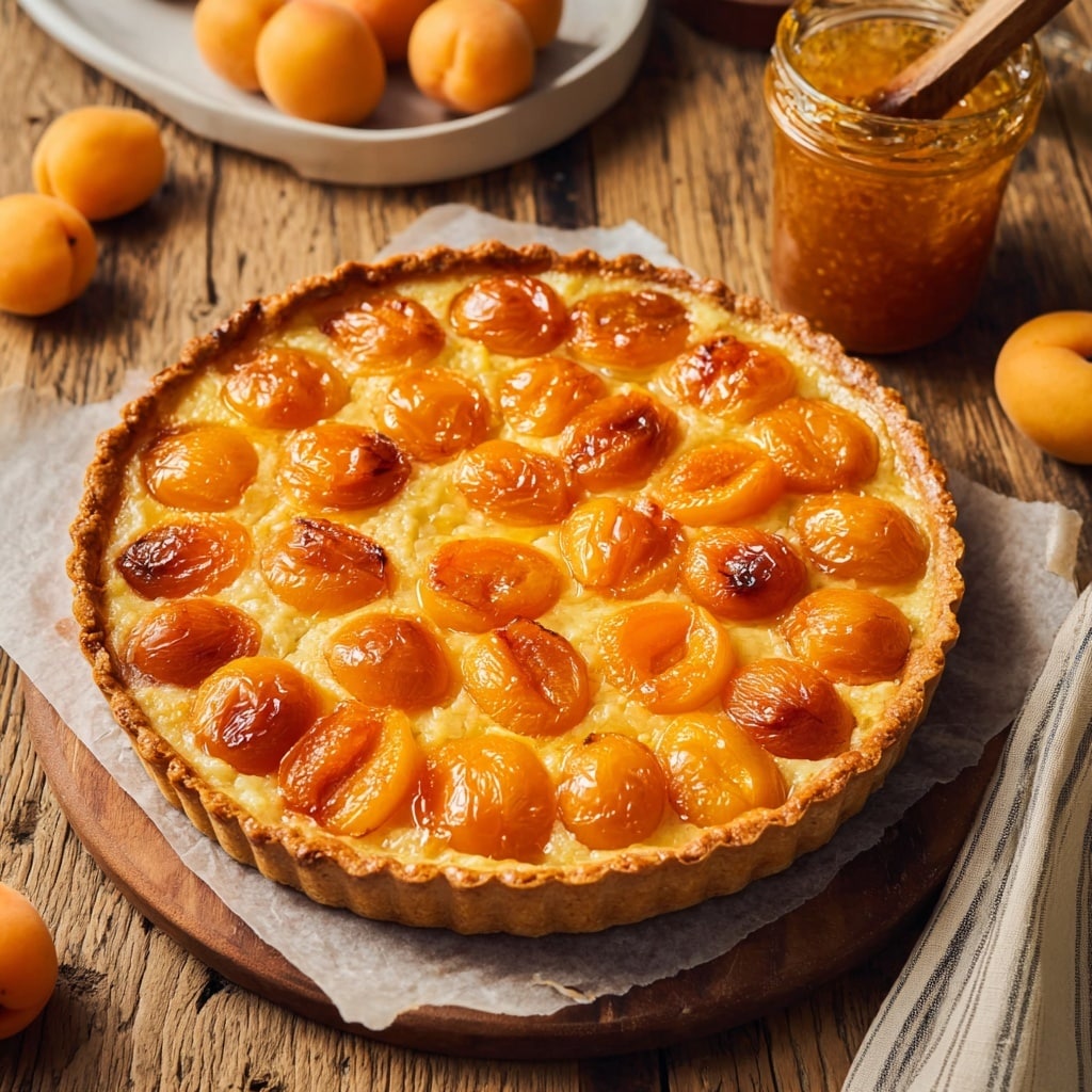 Vegan Apricot Tart with Frangipane and Golden Glaze Recipe