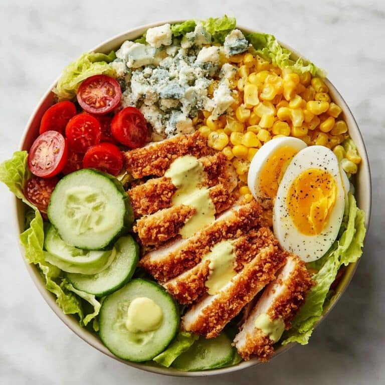 Crusted Chicken Cobb Salad with Honey Mustard Dressing Recipe
