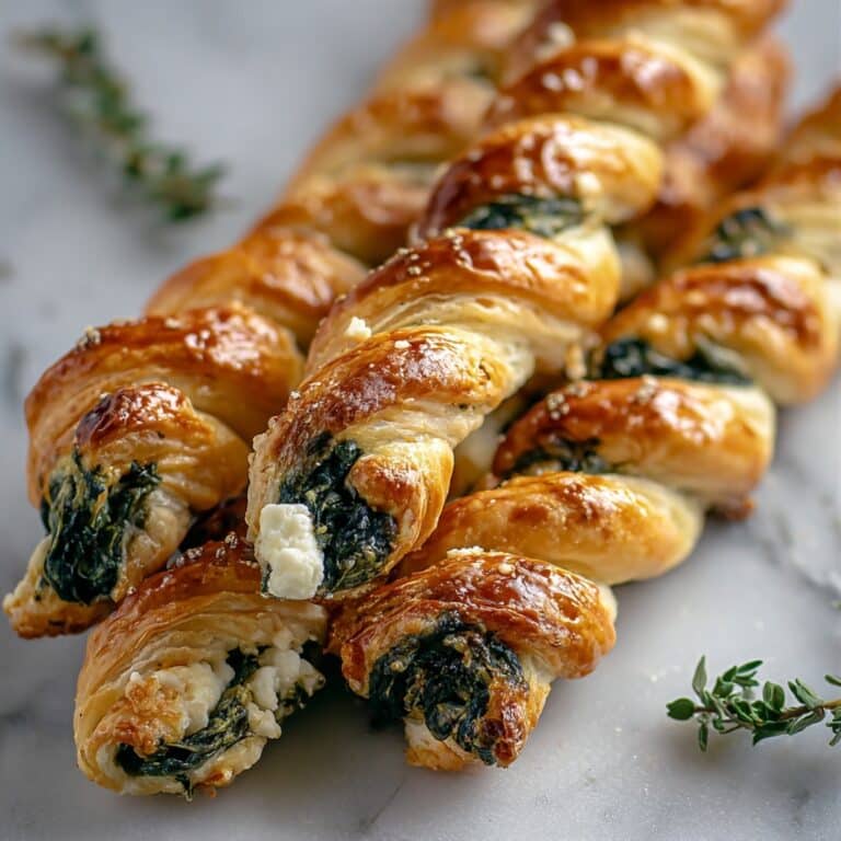 Spinach and Feta Puff Pastry Twists Recipe