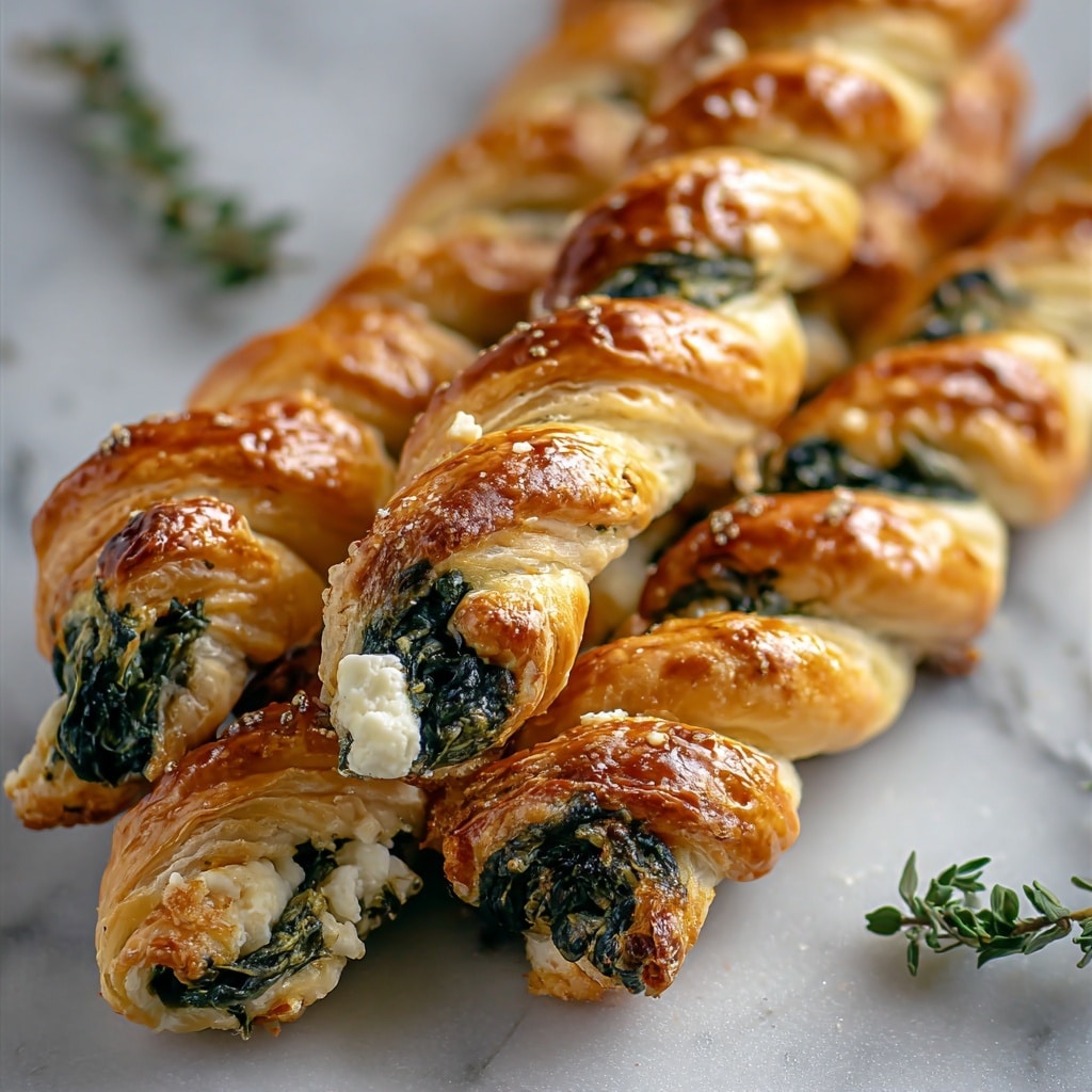 Spinach and Feta Puff Pastry Twists Recipe