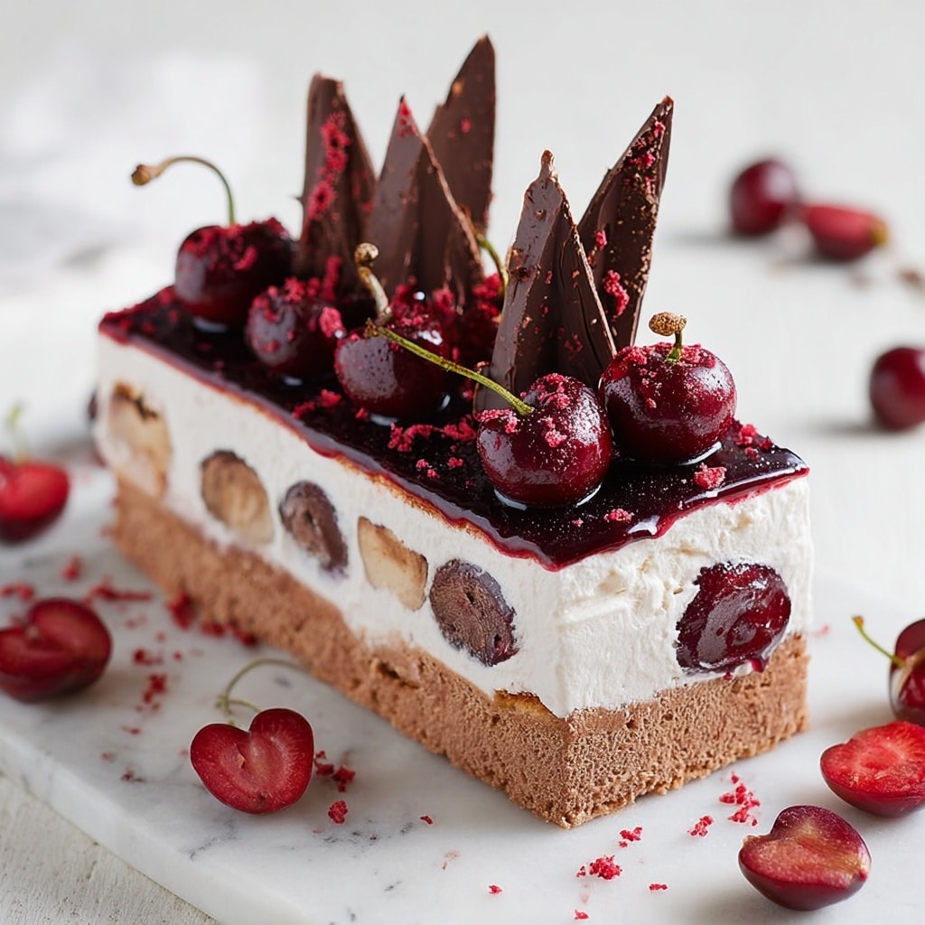 Vegan Black Forest Ice Cream Cake Recipe - Recipe Image