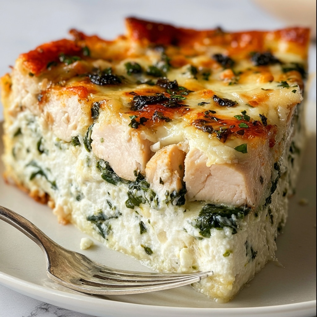 Creamy Chicken and Spinach Casserole with Cream Cheese Recipe - Recipe Image