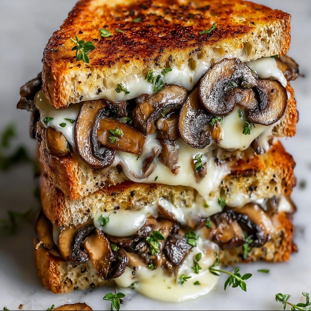 Garlic Mushroom Grilled Cheese Recipe