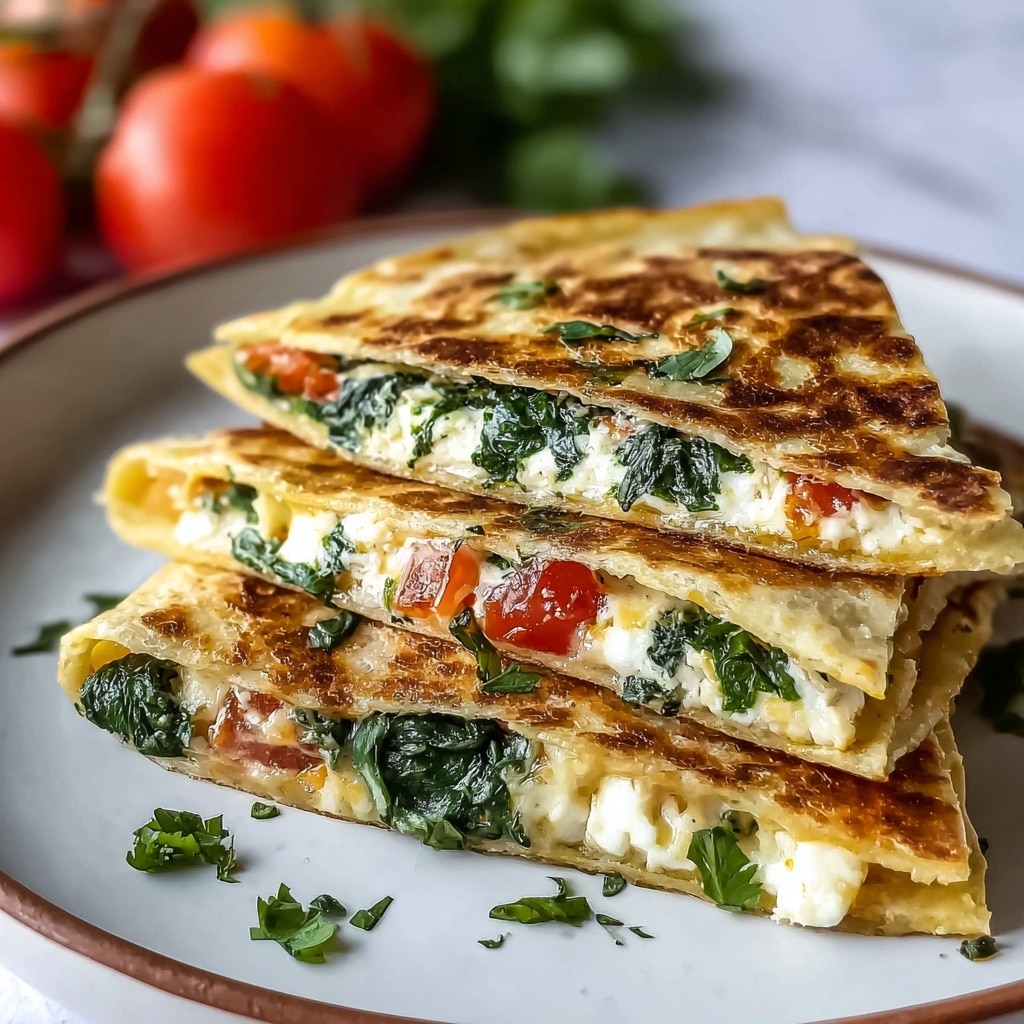 Spinach and Feta Quesadillas Recipe