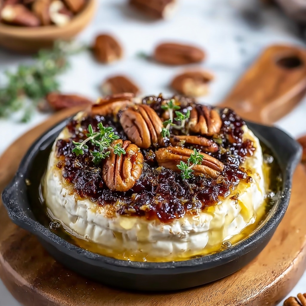 Baked Brie with Fig Jam and Pecans Recipe