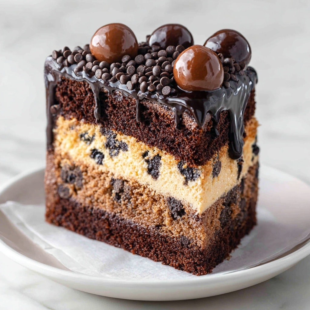 Cookie Dough Brownie Cake Recipe - Recipe Image