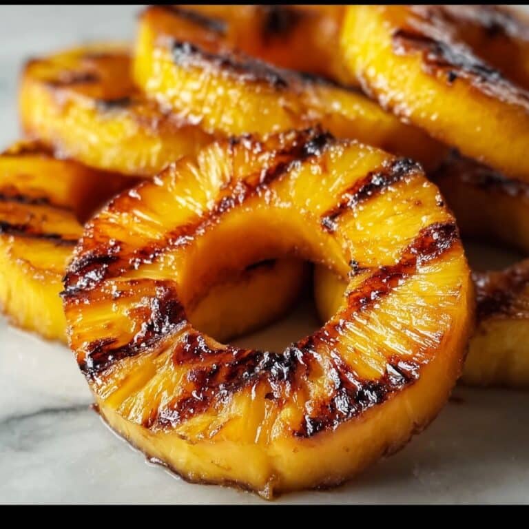 Grilled Pineapple Slices with Cinnamon Honey Glaze Recipe