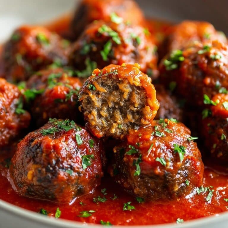 Ground Beef Meatballs in Marinara Sauce Recipe