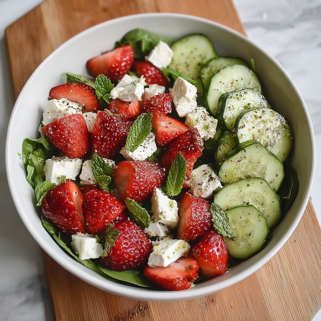 Refreshing Strawberry Cucumber Salad Recipe - Recipe Image