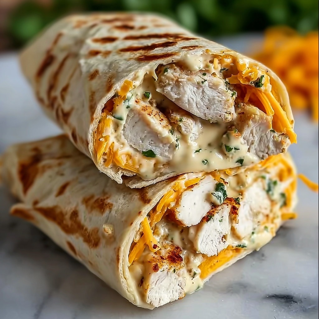 Quick Cheesy Chicken Wrap Recipe - Recipe Image