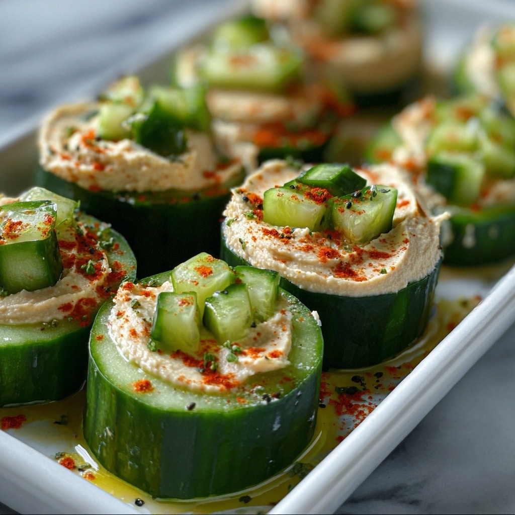 Cool Cucumber Hummus Bites Recipe