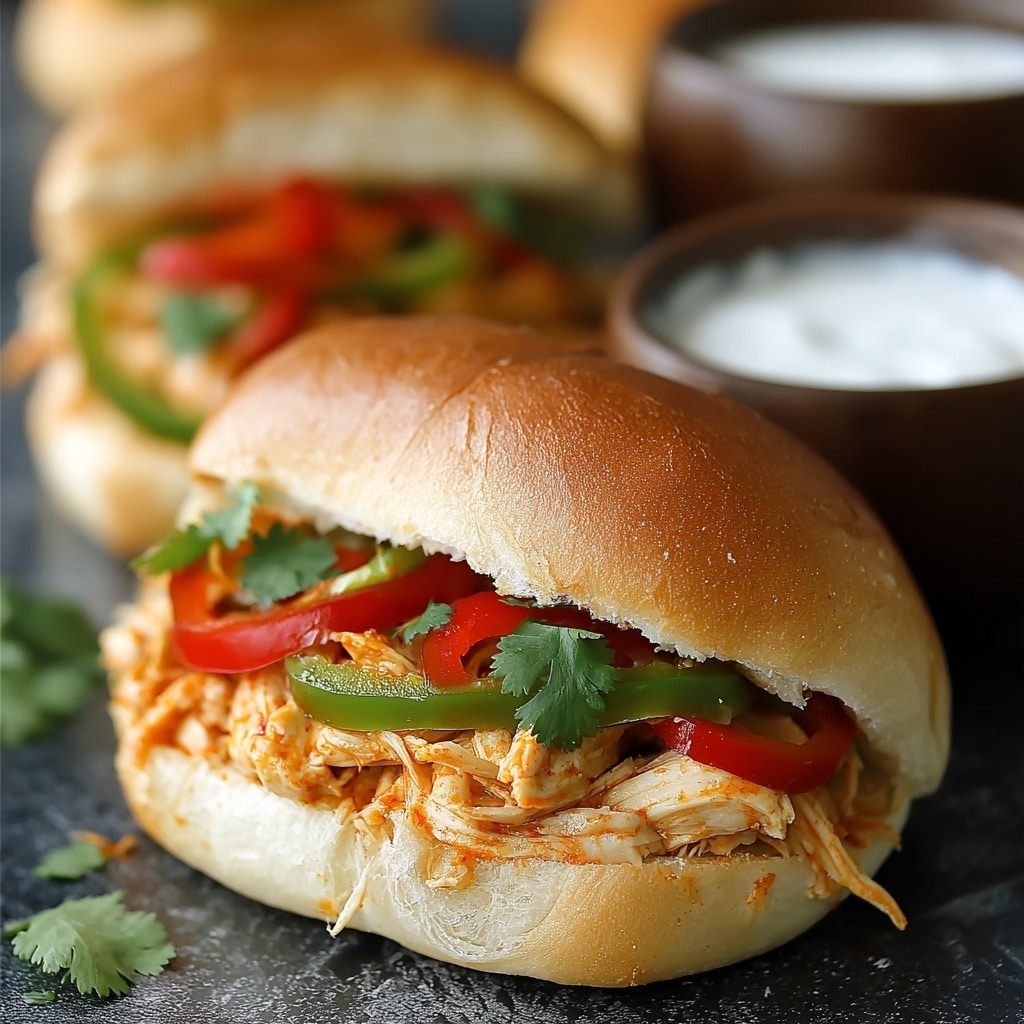 Slow Cooker Chicken Philly Sandwiches Recipe