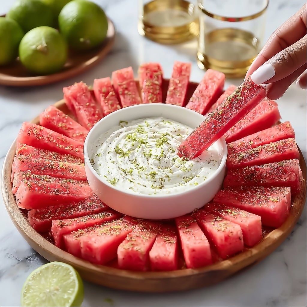 Watermelon Fries with Coconut Lime Dip Recipe