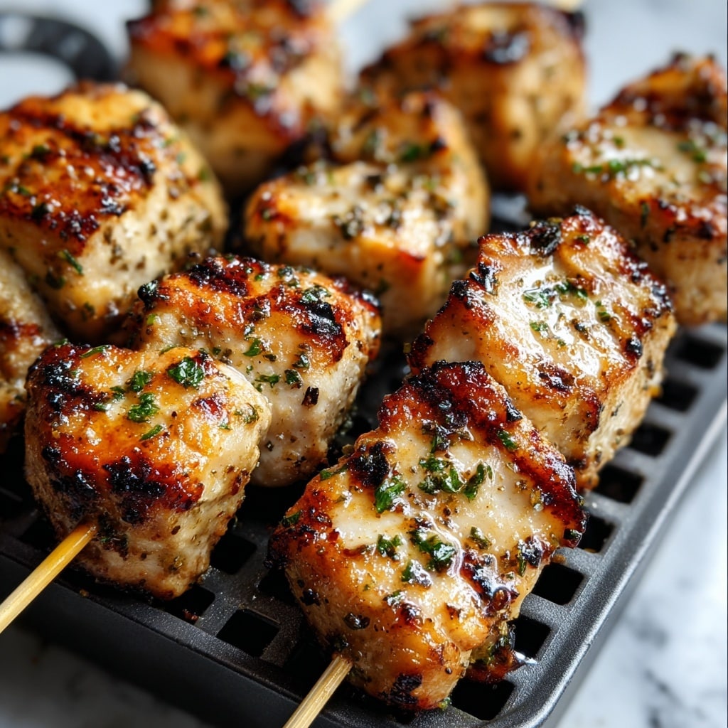 Air Fryer Garlic Parmesan Chicken Skewers Recipe - Recipe Image