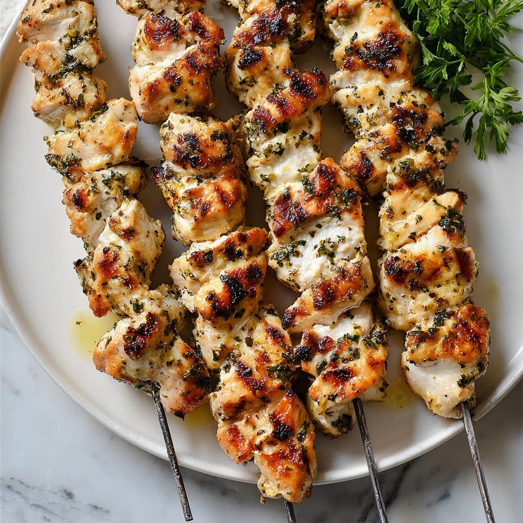 Garlic Parmesan Chicken Kebabs Recipe