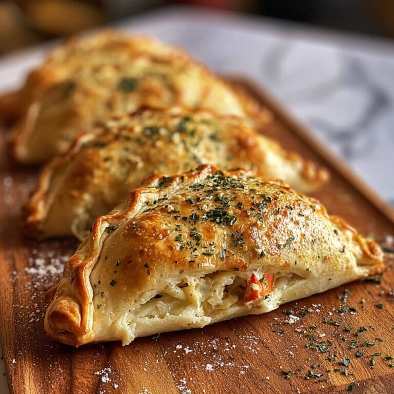 Crispy Chicken Alfredo Air Fryer Calzones Recipe