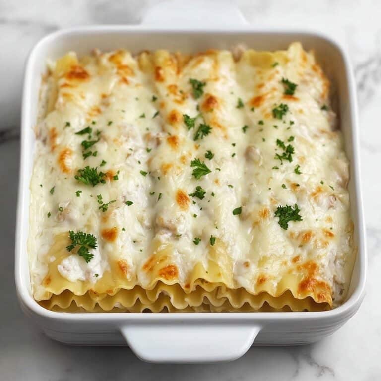Chicken Alfredo Lasagna Rolls Recipe