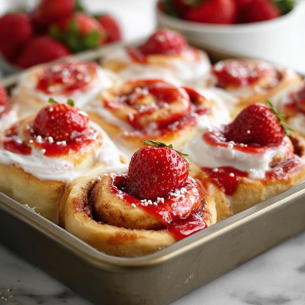 Strawberry Cheesecake Cinnabon Rolls Recipe - Recipe Image