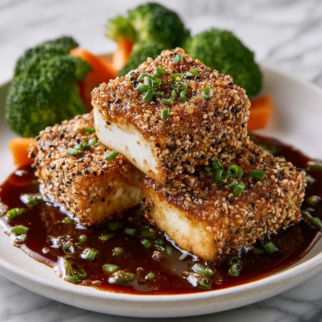 Miso Tofu Steaks with Sesame Crust Recipe - Recipe Image