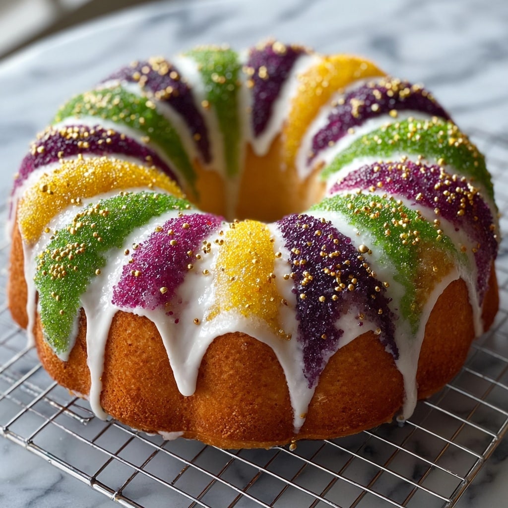 Easy Mardi Gras King Cake Recipe - Recipe Image