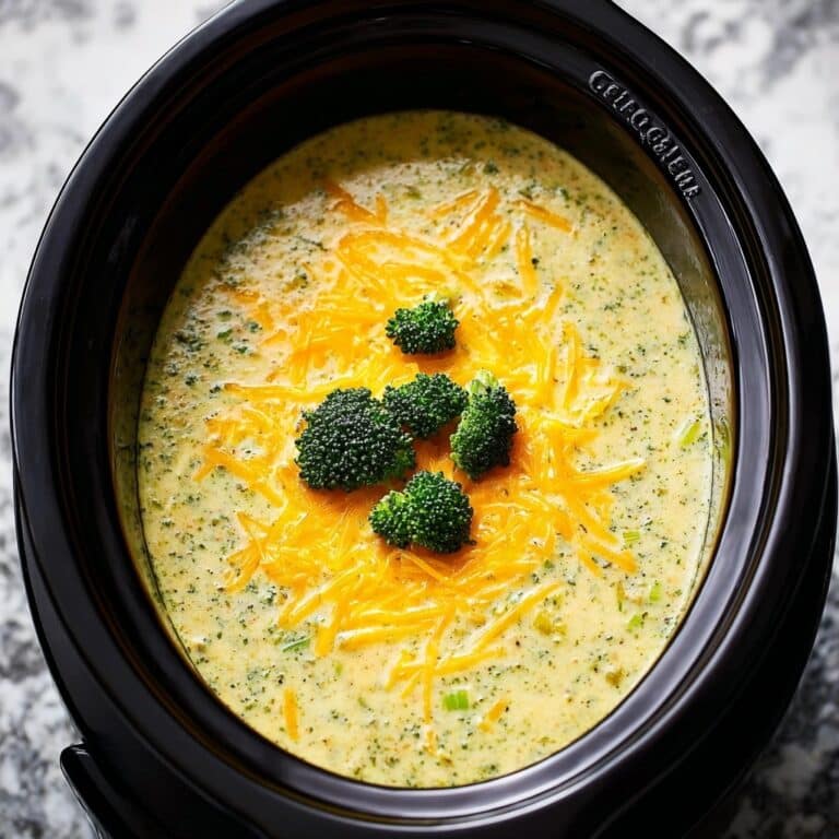 Slow Cooker Broccoli Cheese Soup Recipe