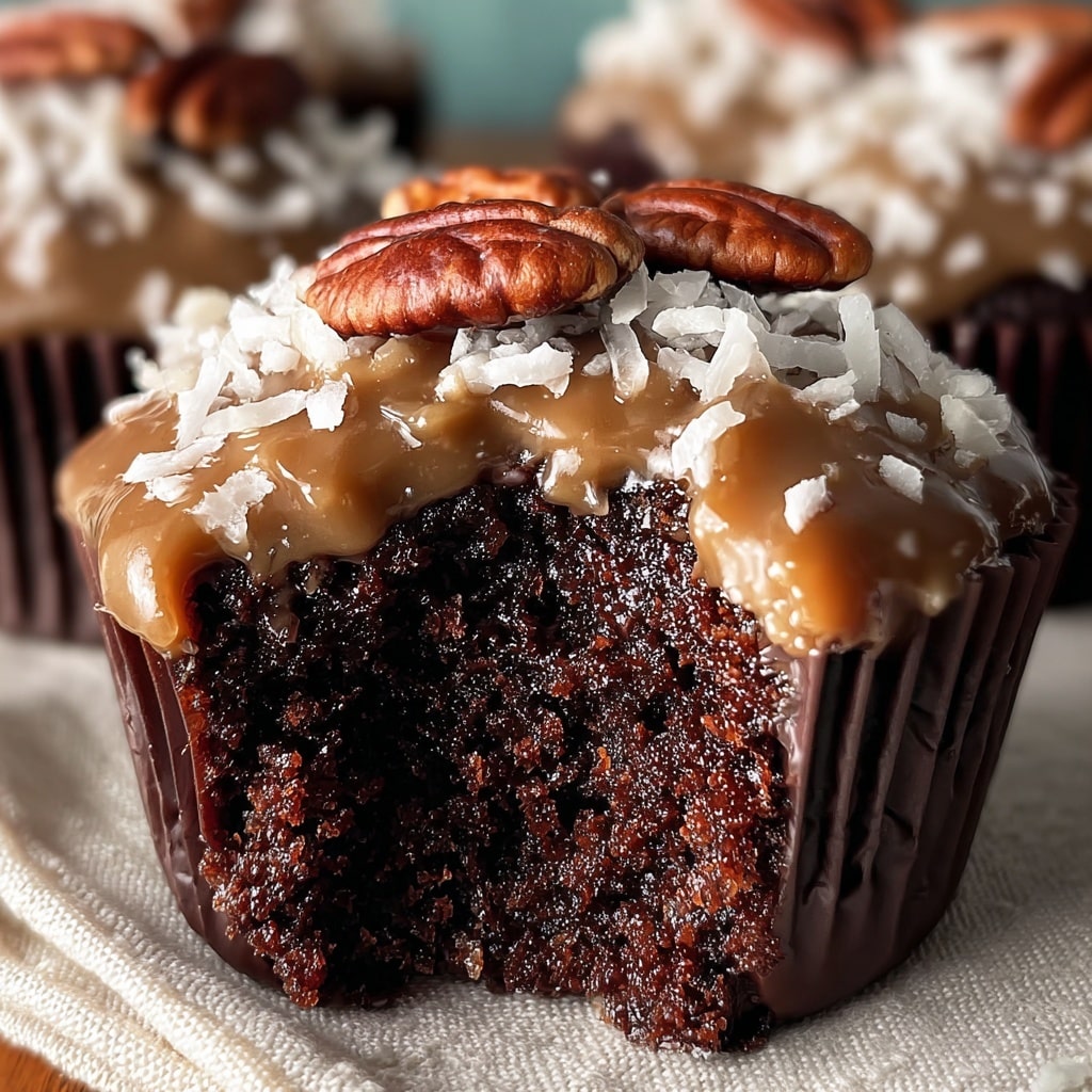 German Chocolate Cupcakes Recipe - Recipe Image
