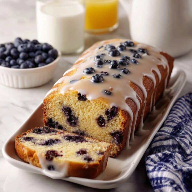 Blueberry Bread with Lemon Glaze Recipe