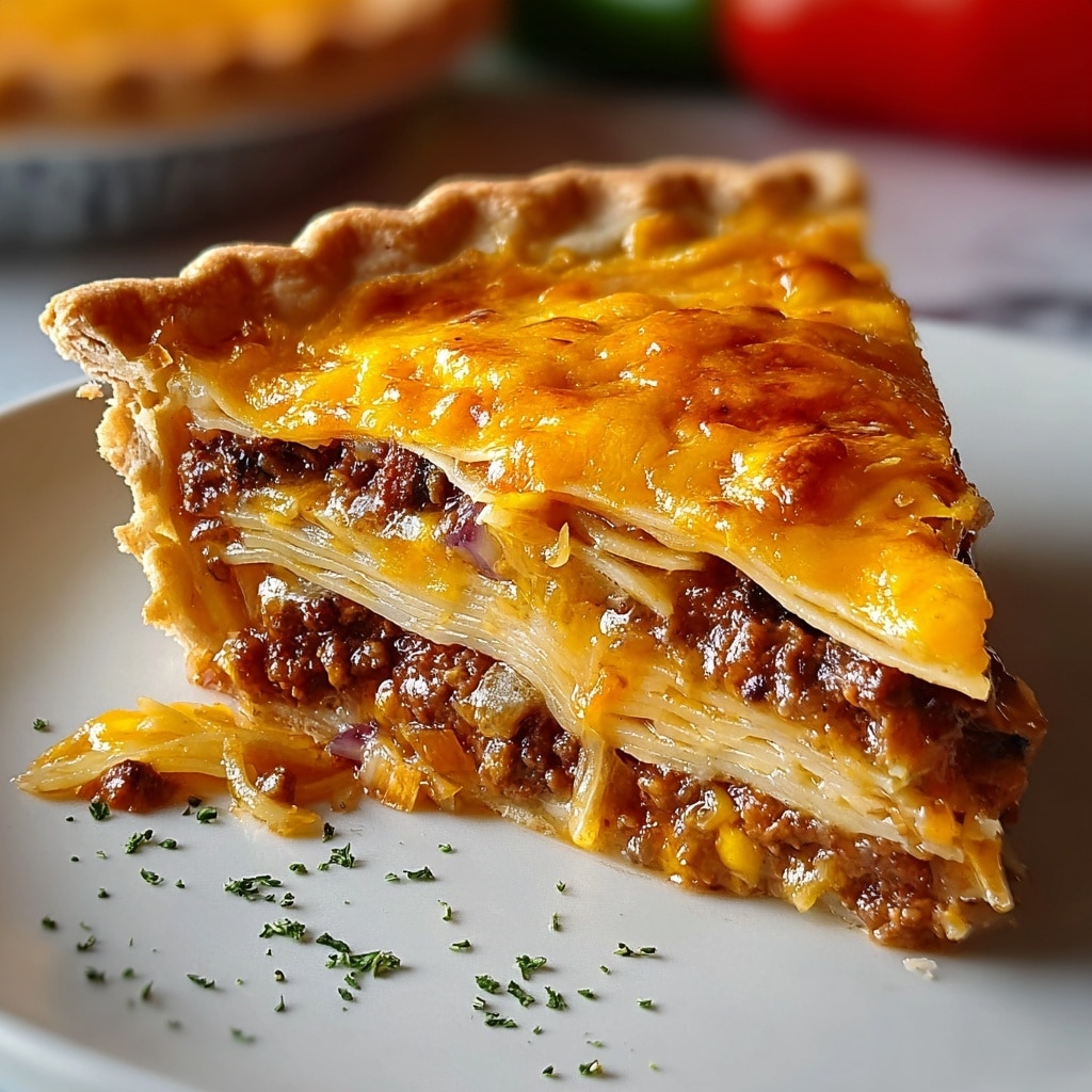 Classic American Cheeseburger Pie Recipe - Recipe Image