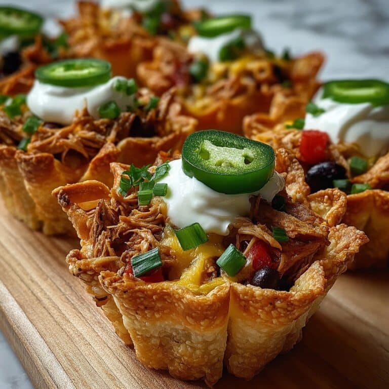 Mini Chicken Fajita Wonton Cups Recipe