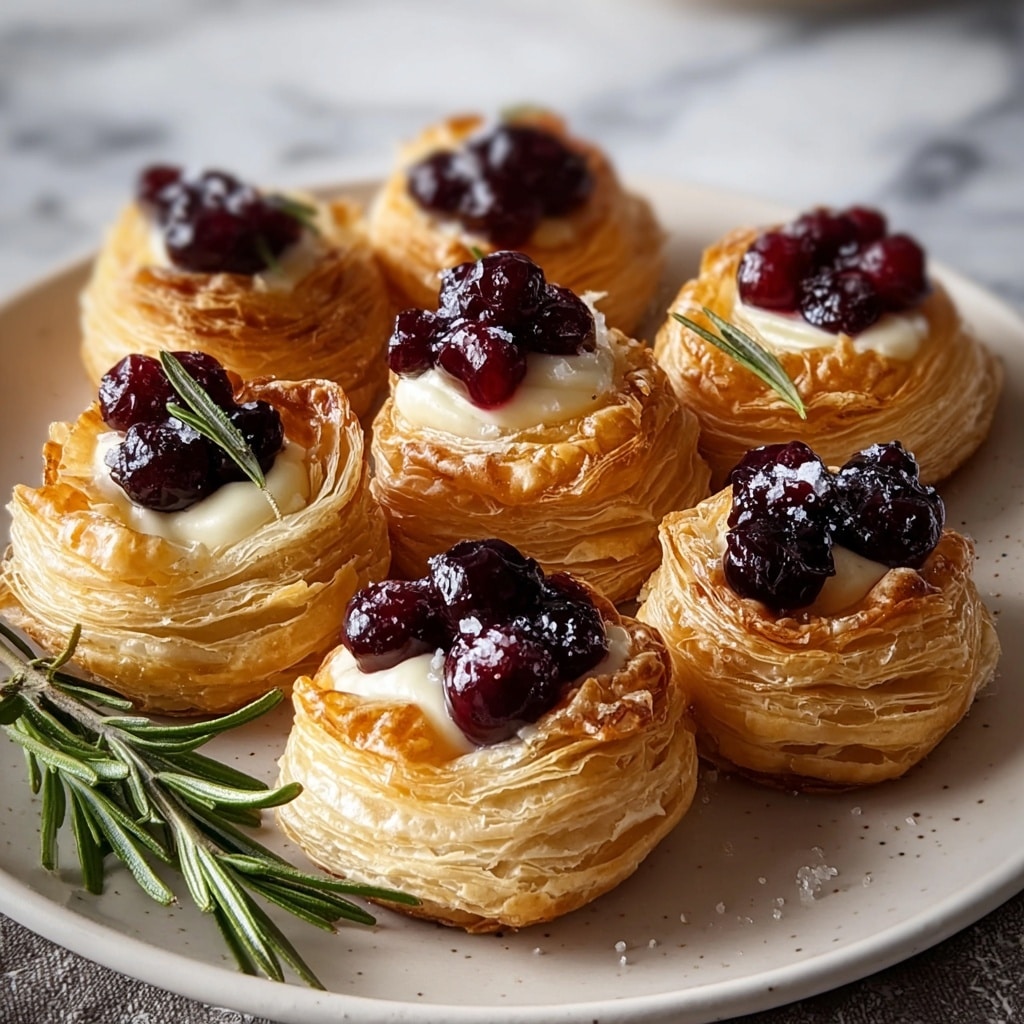 Brie & Cranberry Pastry Bites Recipe - Recipe Image