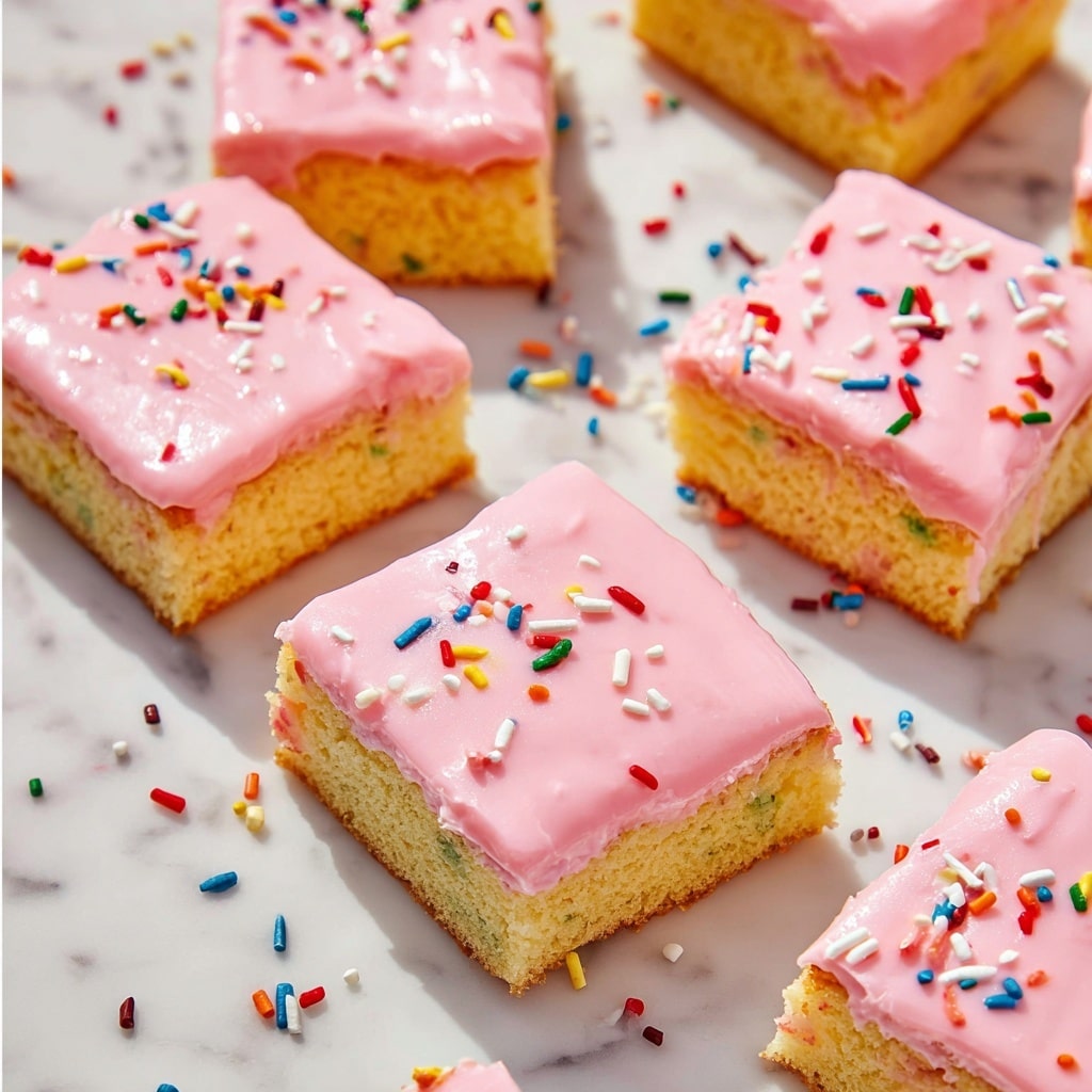 Rainbow Chip Cake Mix Blondies with White Chocolate Chips and Colorful Frosting Recipe - Recipe Image
