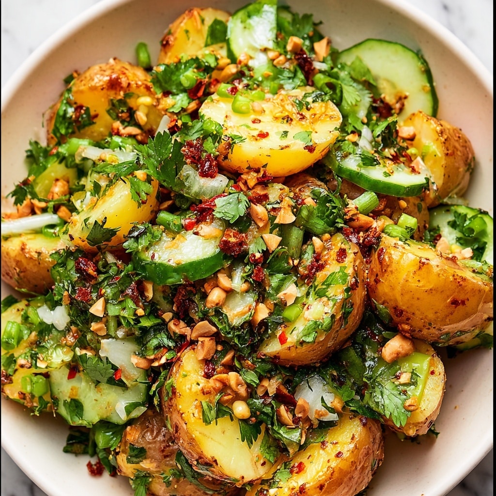 Roasted Potato Salad with Fresh Herbs and Pistachios Recipe - Recipe Image
