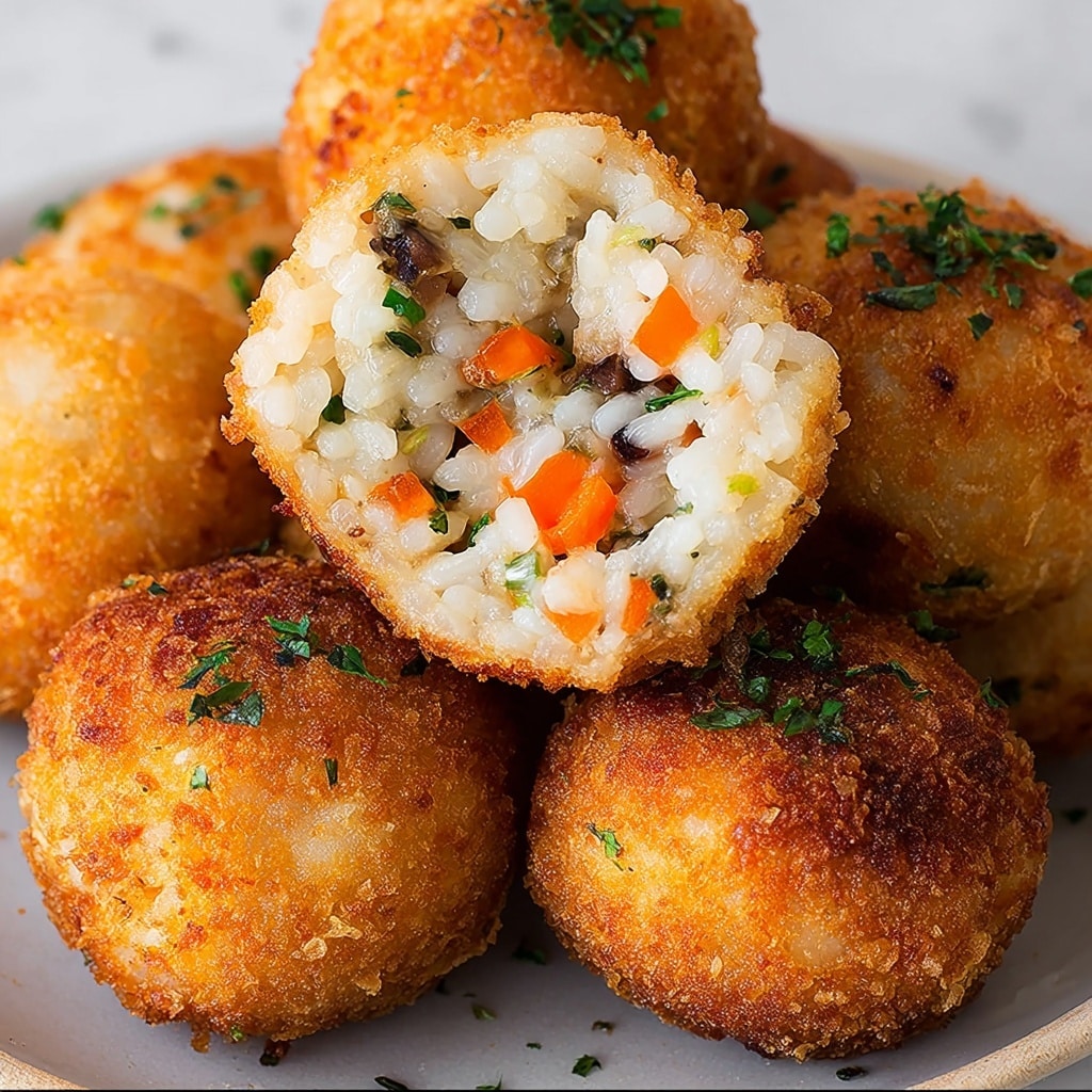 Creamy Risotto-Style Arancini with Gruyère and Marinara Dipping Sauce Recipe