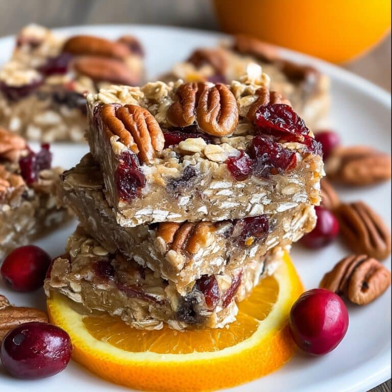 Cranberry, Orange & Pecan Oatmeal Bars Recipe