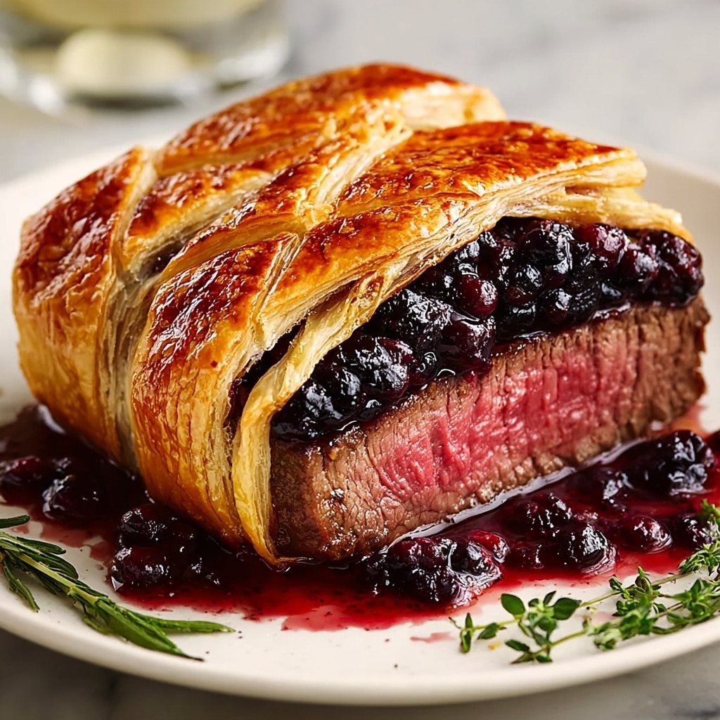 Spiced Cranberry Beef Wellington Recipe - Recipe Image