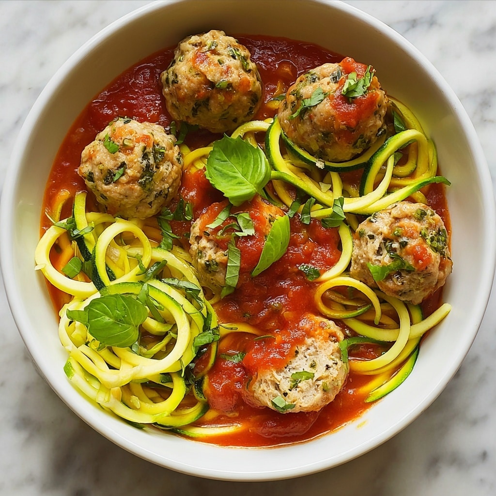 Turkey Meatball Zoodle Bowl Recipe - Recipe Image